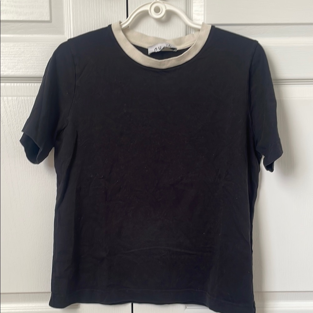 Black Crew Neck Women's Top